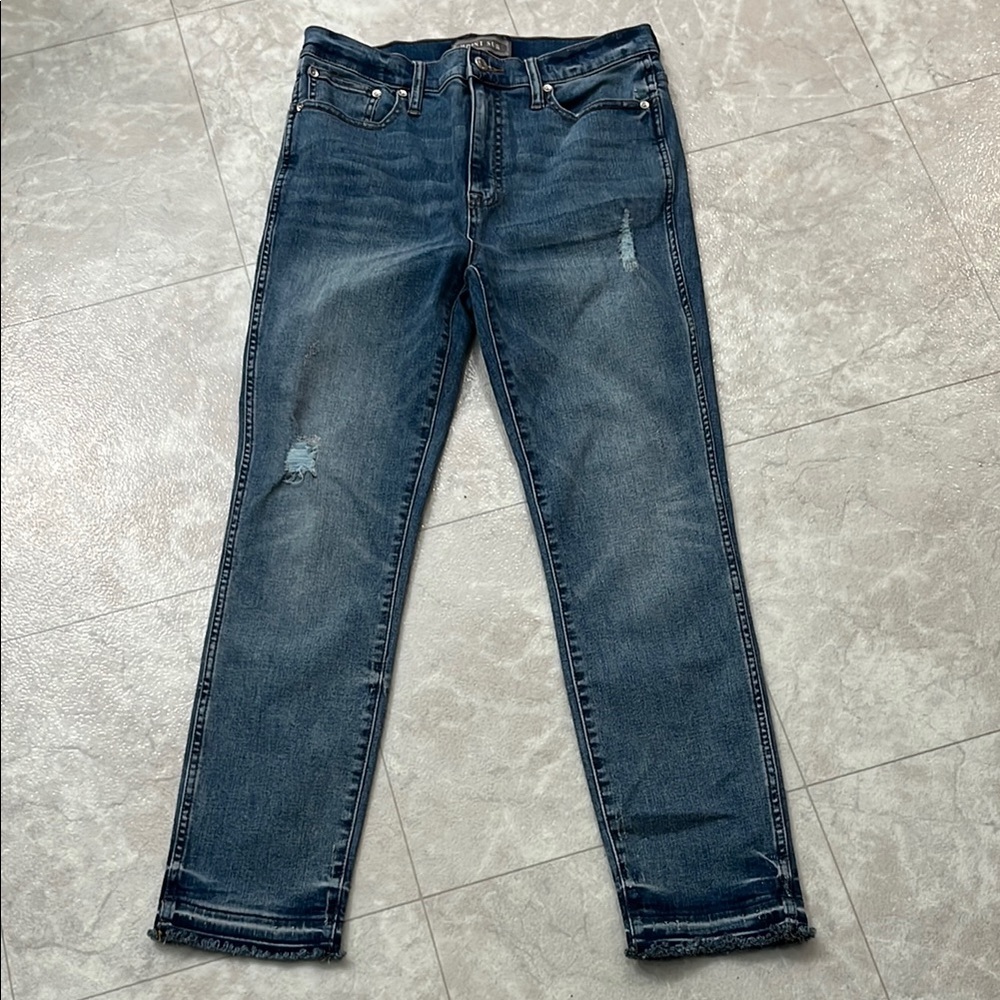 NEW J. Crew Point Sur Stylish Blue Denim Distressed Jeans 29